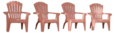 Image de Lot de 4 Fauteuils adirondack Terracotta