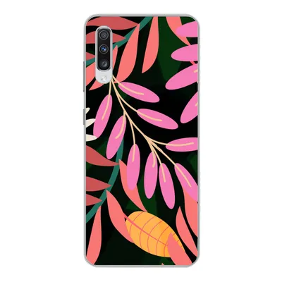 Produktbild von MuchoWow® Handyhülle Schutzhülle Hülle für Samsung Galaxy A70 Tropisch - Blumen - Muster Silikon Softcase Handy Hülle - Schutzhaube