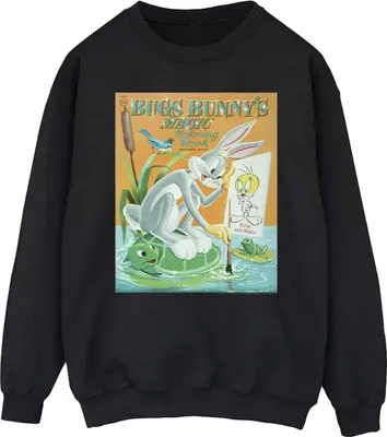 Produktbild von Looney Tunes - "Bugs Bunny Colouring Book" Sweatshirt für Herren BI34052 (XL) (Schwarz)