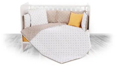 Obrázok produktu pre Sprava detskej postenej bielizne Lorelli 5-dielna prikrvka 140 x 95 cm vank 43 x 35 cm hniezdo bov koruna