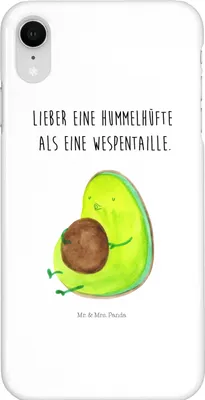 Produktbild von Mr. & Mrs. Panda Iphone XR Handyhülle Avocado Pfeifen - Weiß - Geschenk, Handy Case, Schwanger, Ernährung, Diät, Abnehmen, Premium Kunststoff