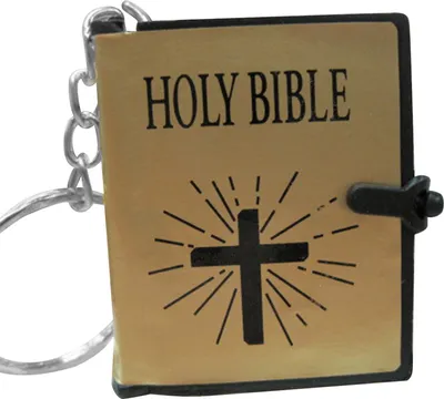 Produktbild von Mini Heilige Bibel Kreuz Anhänger Schlüsselanhänger Religiöser christlicher Schlüsselanhänger Dekor Geschenke-Golden