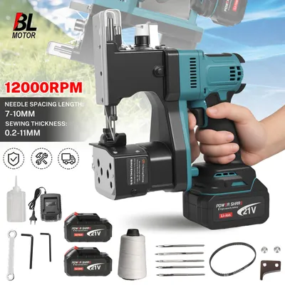 Imagen del producto de Máquina de sellado de bolsas inalámbrica y sin escobillas de 12000 RPM, de alta velocidad, automática, con cortador de costuras para uso en exteriores