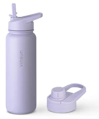 Immagine prodotto di Bottiglia in acciaio inox 750ml bottiglia termica Sport Gym paglia isolata Vinsun, Immagine generata dall'IA