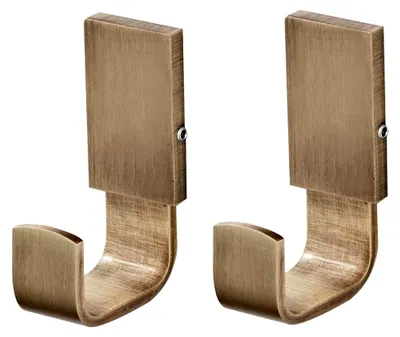Produktbild von Antike Messing Kleiderhaken für Handtücher, Wandmontage, gebürstete Bronze, 2er Set