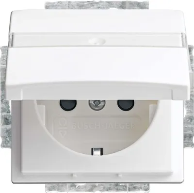 Produktbild von Busch-Jaeger Schuko Steckdosen-Einsatz mit Klappdeckel Busch-balance SI 2CKA002013A5384 20 EUKB-914