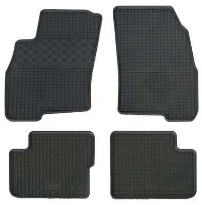 Gummifußmatten Set 4-teilig für Fiat Punto Grande Punto (2006-), schwarz