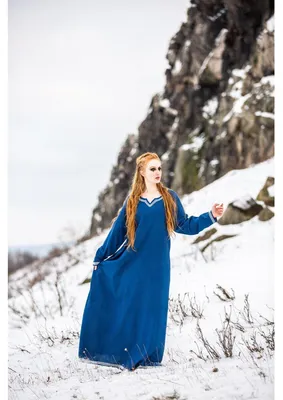 Produktbild von Wikingerkleid Blau "Brigida" S