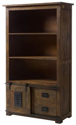 Produktbild von MASSIVMOEBEL24 Regal Mango 100x45x175 braun lackiert RAILWAY #496