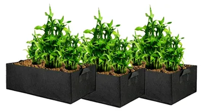 Produktbild von 3 Stück Wiederverwendbare Große Pflanzentaschen für Zuhause und Garten
