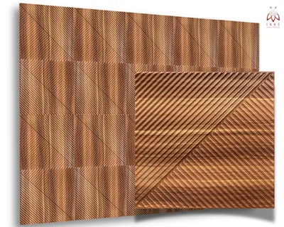 Produktbild von Kunststoff 3D Wandpaneele Wanddeko Wandverkleidung Deckenpaneele Platten Paneele Wandtattoos PVC (0,25qm) Holzoptik