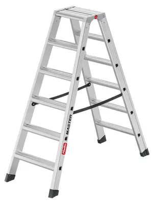 Produktbild von Hailo Aluminium-Doppelstufenleiter Master D100 2 x 6 Stufen