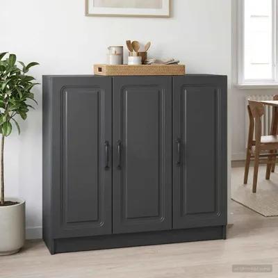 Produktbild von vidaXL Sideboard Schwarz 89 x 34,5 x 77 cm Holzwerkstoff