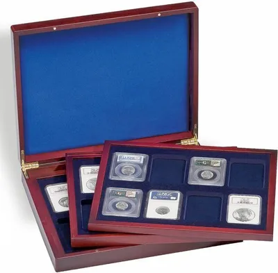 Produktbild von Münzkassette VOLTERRA TRIO deLuxe, für je 8 US-SLABS