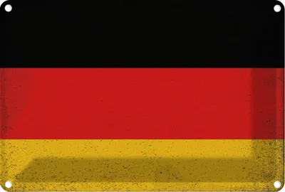 Produktbild von vianmo Blechschild 20x30 cm Deutschland Germany Vintage Flagge Fahne Wappen