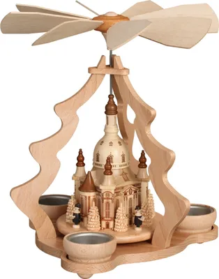 Produktbild von Teelichtpyramide - Dresdener Frauenkirche, groß, natur