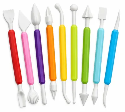 9-teiliges Modellierwerkzeug-Set aus Kunststoff