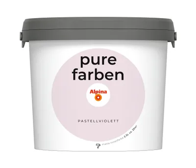 Produktbild von Alpina pure farben Wandfarbe pastelviolett 2,5 L