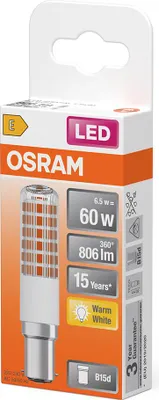 The image shows the packaging of an OSRAM LED light bulb.