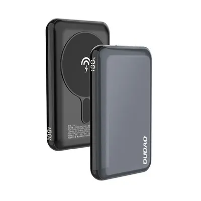 Two power banks are shown against a white background. One is black and the other is gray.