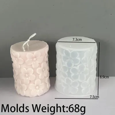 Obrázok produktu pre Silikónová forma "Kvet, motýľ, stĺpik" - Forma na výrobu sviečok a mydiel - Vhodná na živicu, gips a čokoládu - Opakovane použiteľná forma na domáce tvorenie - Darček na dekoráciu interiéru - Farba 04