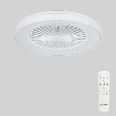 Deckenventilator mit LED, DC-Motor, 20 W, 48 cm, weiß, Fernbedienung