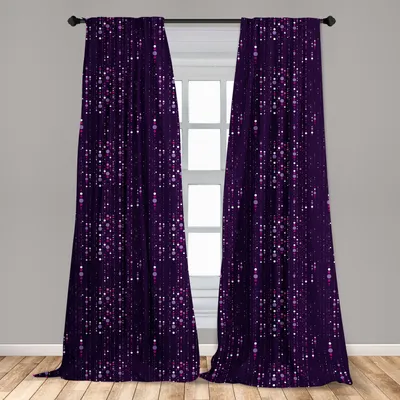 Produktbild von Abakuhaus, Fenstervorhänge, Lila getonte Punkte, 2-Panel-Set, 150 x 175 cm