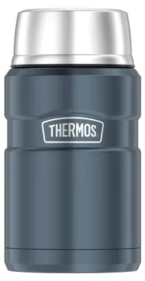 Produktbild von Thermos Edelstahl Isolier-Speisebehälter - Ice Grey Polished (710ml) - Langlebiger, Doppelwandiger Thermobehälter für Heiß- und Kaltgerichte
