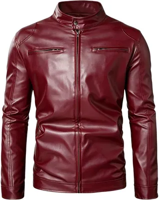 Productafbeelding van Currero Leren Jas Heren Bordeauxrood XL