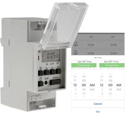 Produktbild von ChiliTec 23164 digitale Wochen-Zeitschaltuhr für Schalttafel-Einbau, 230V, mit Bluetooth