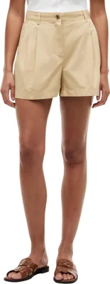 Productafbeelding van Tommy Hilfiger, lichtgewassen, wijde chino shorts, dames, volwassenen, geel, met knoopsluiting, met rits, motief: graanveld, 1 stuk