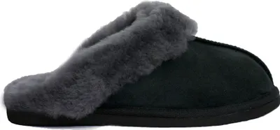 Produktbild von Lammfell Pantoffel NADINE mit Fellkranz schwarz 38