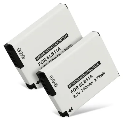 Immagine prodotto di CELLONIC 2x Batteria per Fotocamera Compatibile con Samsung CL65, ES55, WB100, SLB11A – (750mAh, 3.7V)