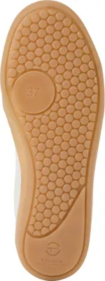 Produktbild von Tamaris Damen Sneaker aus Leder im Retro Look mit Wechselsohle 1-23609-46, Größe:41 EU, Farbe:Weiß