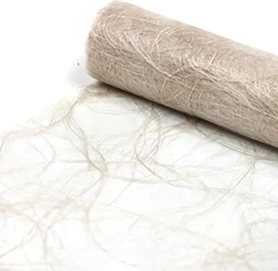 Produktbild von DecoHomeTextil Sizoweb® Tischläufer Tischband Nachbildungation Nachbildung Breite 30 cm Rollenlänge und Farbe wählbar Beige 30 cm x 2500 cm