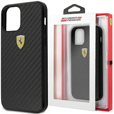 Produktbild von Ferrari Fercahcp12Sbk Iphone 12 Mini 5,4"" Czarny/Schwarz Hardcase Auf Der Spur Echtes Carbon