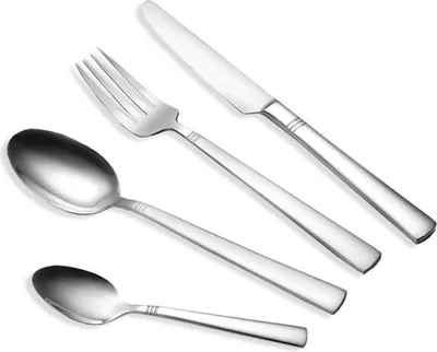 Produktbild von Besteckset 24 teilig für 6 Personen aus Edelstahl Essbesteck Set Messer Gabel Löffel Tafelbesteck Silber