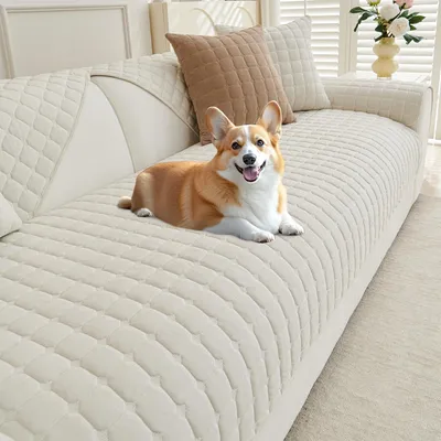 Produktbild von L-förmiger Sofaschutz 88x180 cm in Creme