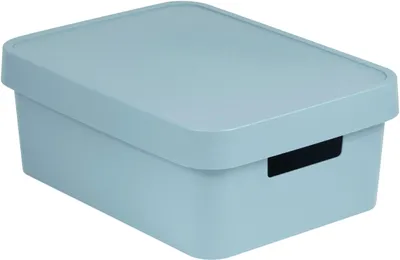 Image de Curver Infinity 11L poubelle avec couvercle gris clair