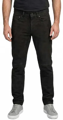Produktbild von MADDOX - Herren Lederhose Kuhleder Nubukleder schwarz : 36