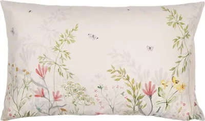 Produktbild von Clayre & Eef Kissenbezug 30x50 cm Beige Grün Polyester Blumen