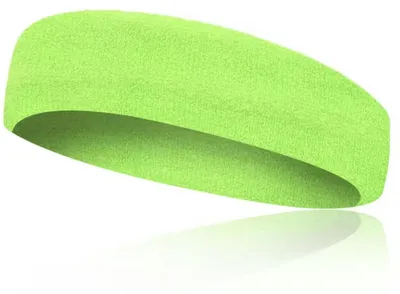 Produktbild von CHPN - Grünes Kopfschweißband - Grünes Stirnband - Schweißband - Stirnband - Frottee - Elastisch - Sportband - Sportzubehör - Grün