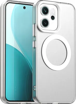 Immagine prodotto di Custodia magnetica per Oppo Reno14 F, sottile custodia antiurto traslucida opaca bianca