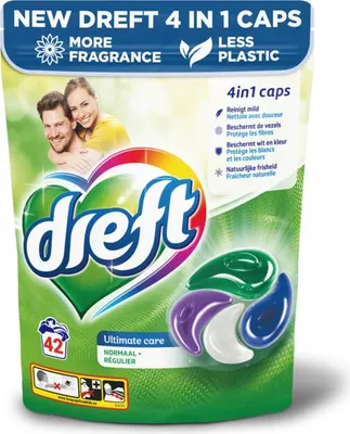Produktbild von Dreft - Waschmittelkapseln - Ultimative Pflege - Sanfte Pflege - 42 Wäschen - 1 Stück