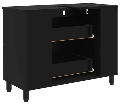 Produktbild von Waschtisch Schwarz 80 x 35 x 60 cm Holzwerkstoff