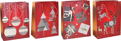 Produktbild von Geschenktüte S 18x24x8,5 cm Weihnachten