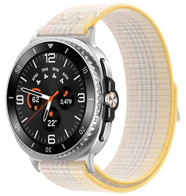 Obrázek produktu pro Pro Samsung Galaxy Watch 8 / 8 Klasický nylonový řemínek se suchým zipem, béžový