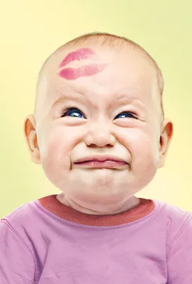 Produktbild von Mini Grußkarten Baby mit Kussabdruck, mit Umschlag
