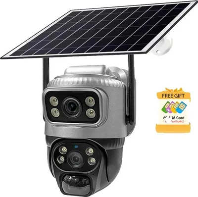 Productafbeelding van Zonnepaneelcamera, dubbele lens, 4G-connectiviteit, 4G-camera