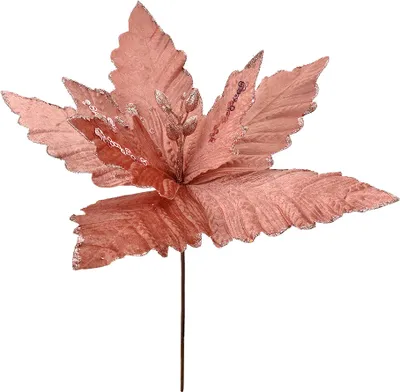 Produktbild von Clayre & Eef Kunstblume Weihnachtsstern Ø 45x52 cm Rosa Kunststoff
